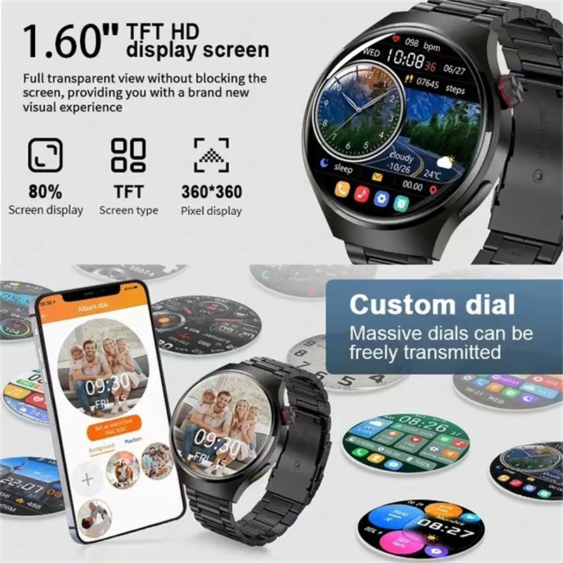 Huawei-Montre connectée GT4 Pro pour homme, GPS, NDavid, écran AMOLED 360x360, fréquence cardiaque, appel Bluetooth, étanche IP68, 2024