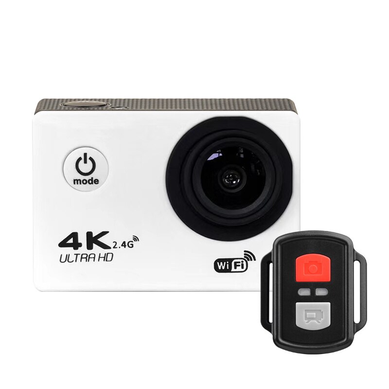 H9/H9R Action Camera Ultra HD 4K WiFi 2.0 Inch 170D Underwater Go Waterproof Pro Helmet Video Recording Cameras Sport Cam: H9R White