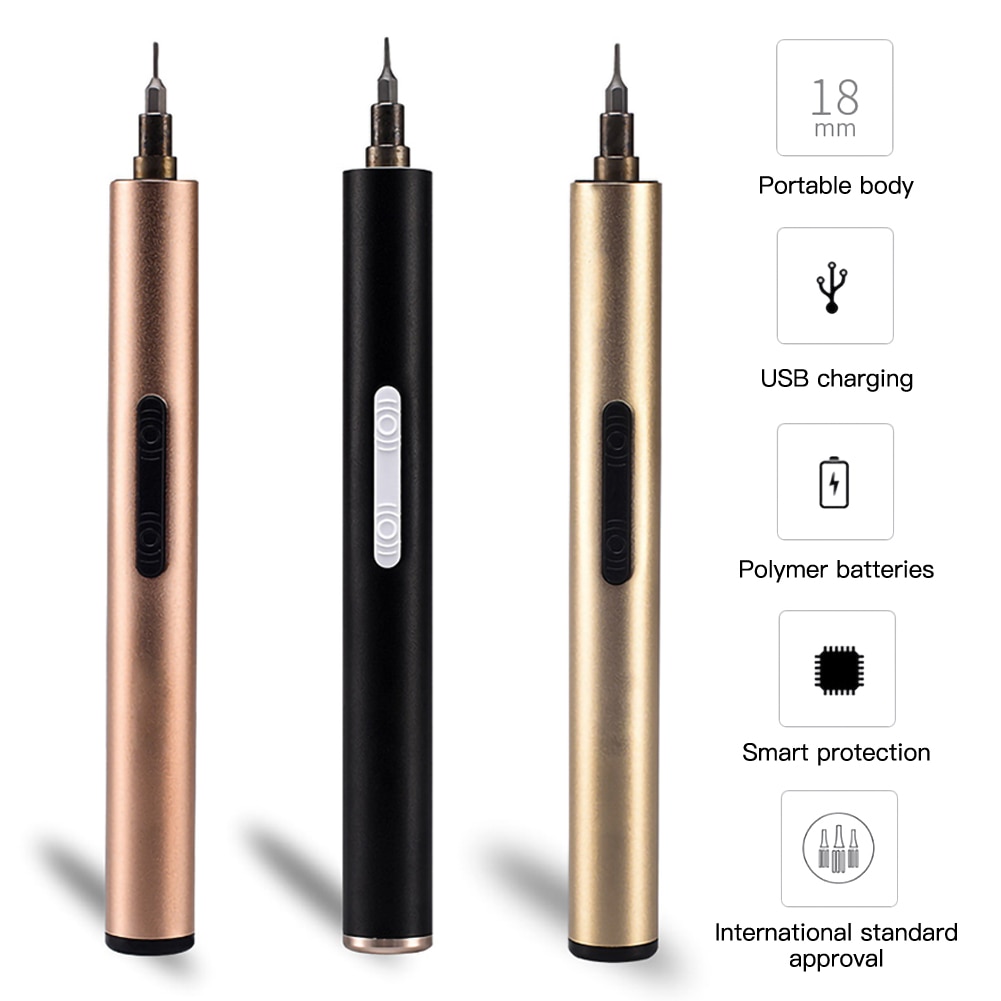 Mini Cordless Electric Screwdriver Rechargeable Screw Power Driver Tool Space Aluminum 0.16Nm For Smart Phone/Watch Repair Tools