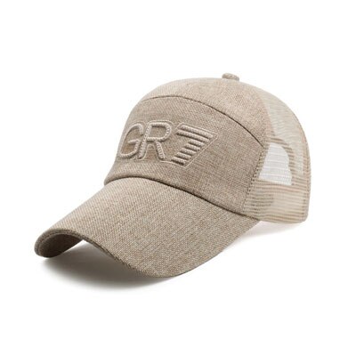 Stijl lente mesh snapback brief baseball pet snel drogende zomer zonnehoed ademende chapeu casual mesh: Beige  gr7