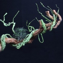 Flexible Bendable Artificial Tree Vine Jungle Vines Pet Habitat Decor for Lizard Frogs Snakes and More Reptiles