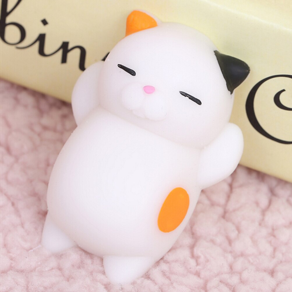Mochi-gato blando para apretar, juguetes para niños y adultos, Kawaii, para aliviar el estrés, funda de teléfono, correas,: flower