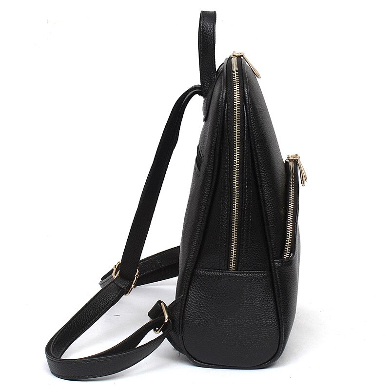 Women Backpack Leather Bag Feminine Sac A Dos School Bags For Teenager Girls Female Travel Red White Large Capacity