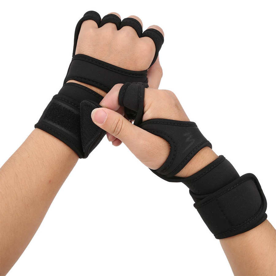 1 Paar Gewichtheffen Fitness Neopreen Handschoenen Anti-Slip Slijtvaste Gewichtheffen Sport Handschoenen Gym Hand Palm Protector handschoenen
