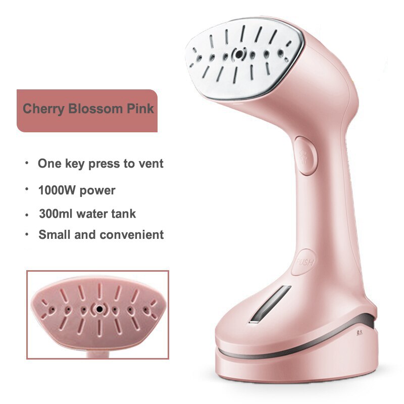 The Fourth Generation 1000W Handheld Garment Steamer Portable Small High Temperature Ironing Machine Travel Home Steam Iron: Pink