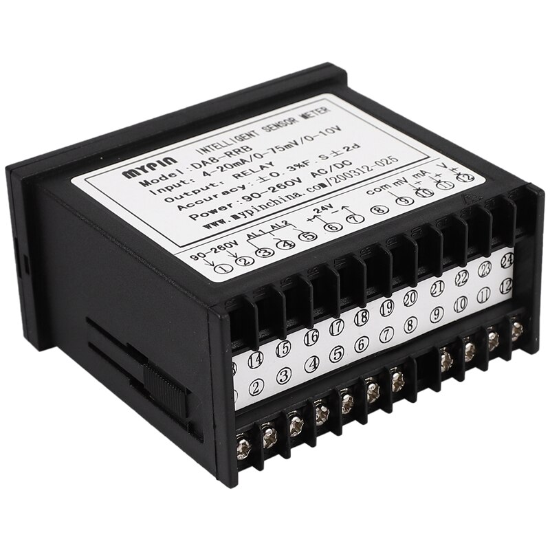 mypin Digital Sensor Meter Multi-Functional Intelligent Led Display 0-75Mv/4-20Ma/0-10V 2 Relay Alarm Output Da8-Rrb