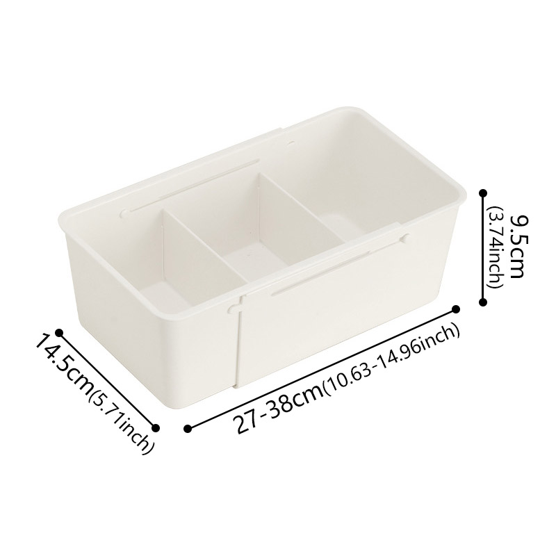 Drawer Organizer Box Home Retractable Sorting Kitchen Compartments Underwear Desktop Cutlery Storage Box Classification Sock Box: green
