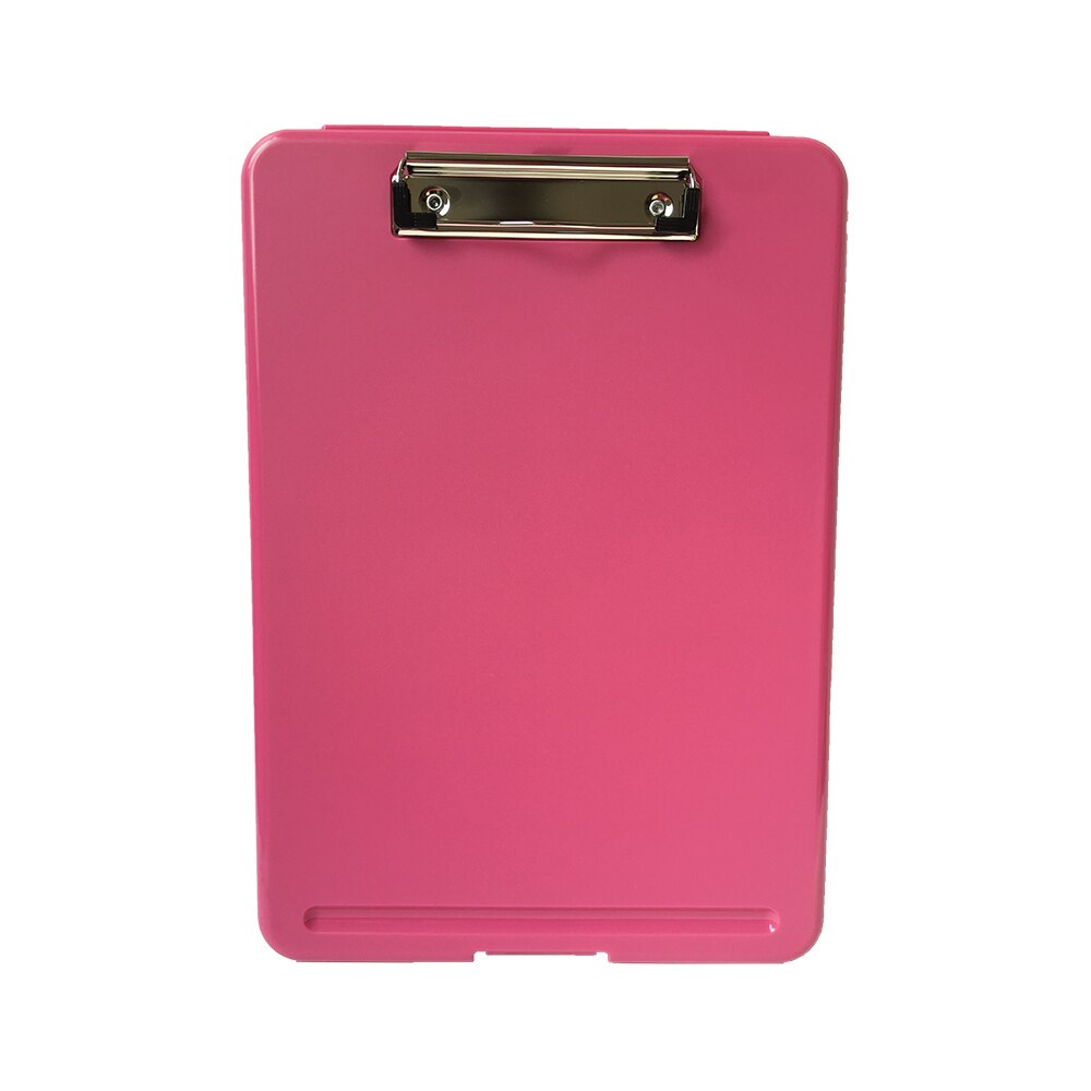Candy Color Multifunctional File Case Plastic Clipboard File Folder with Pen Hold and Hanging Holdes Office Supplies