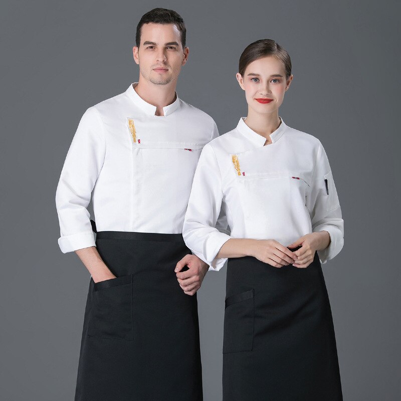 Kookkleding uniform restaurant heren lange mouw keuken werkkleding na het bakken catering hotel restaurant aangepaste kleding