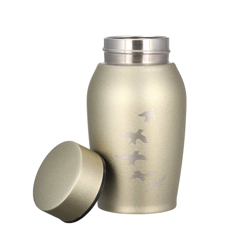 250ML Stainless steel Urns Pets Dog Cat Birds Mouse Cremation Ashes Urn Keepsake Casket Columbarium Pets Memorials 5 Colors: Champagne