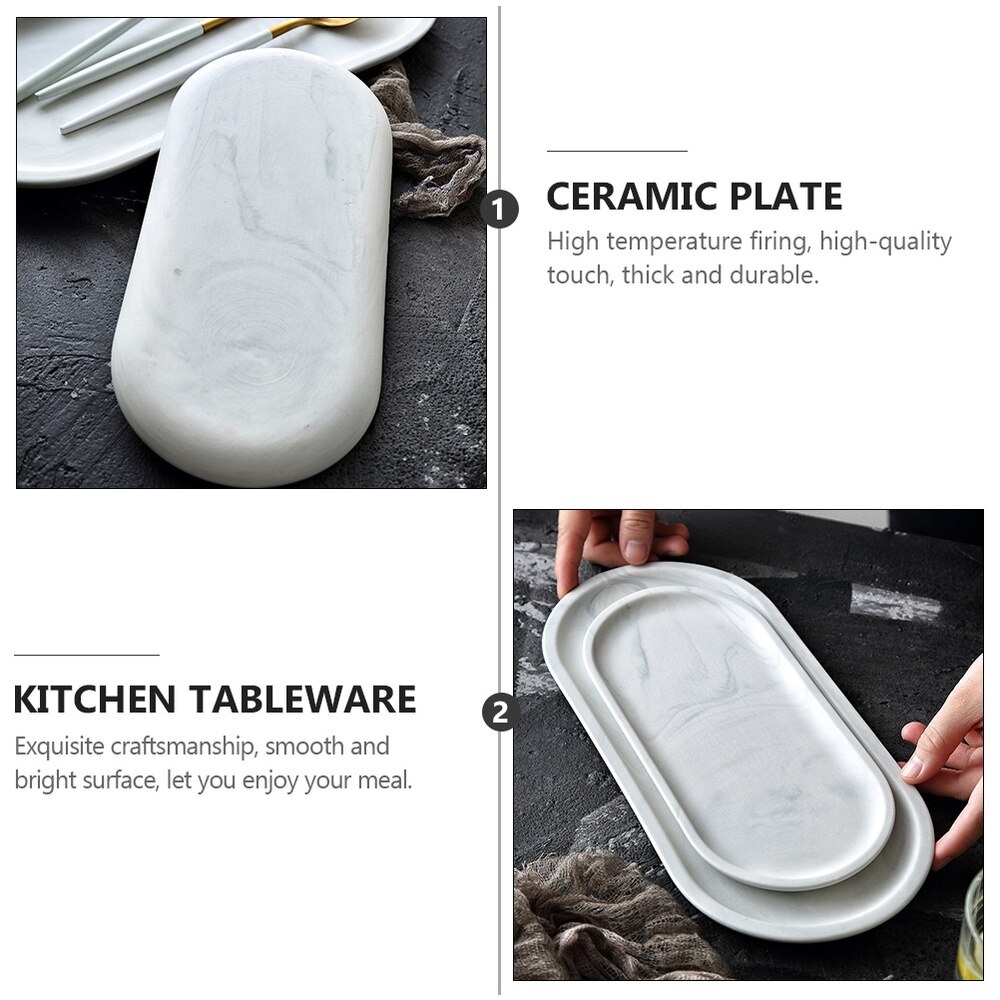 1pc Snack Plate Food Tray Simple Food Place Tray Food Service Plate Food Tray