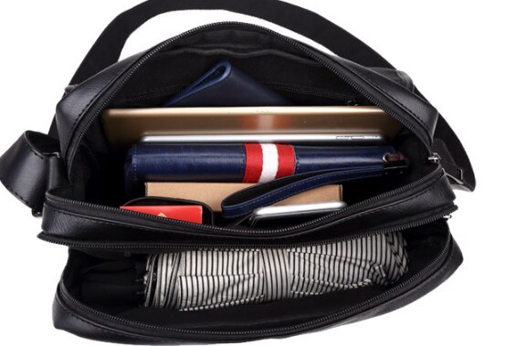 Maletín de cuero Vintage para Hombre, Bolso de hombro de negocios, impermeable, para trabajo, DF345