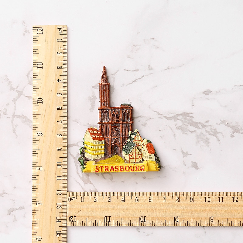 Fridge Magnet French Air Balloon Paris Trouville Strasbourg Refrigerator Sticker Magnetic Resin Sticker Tourist Souvenir