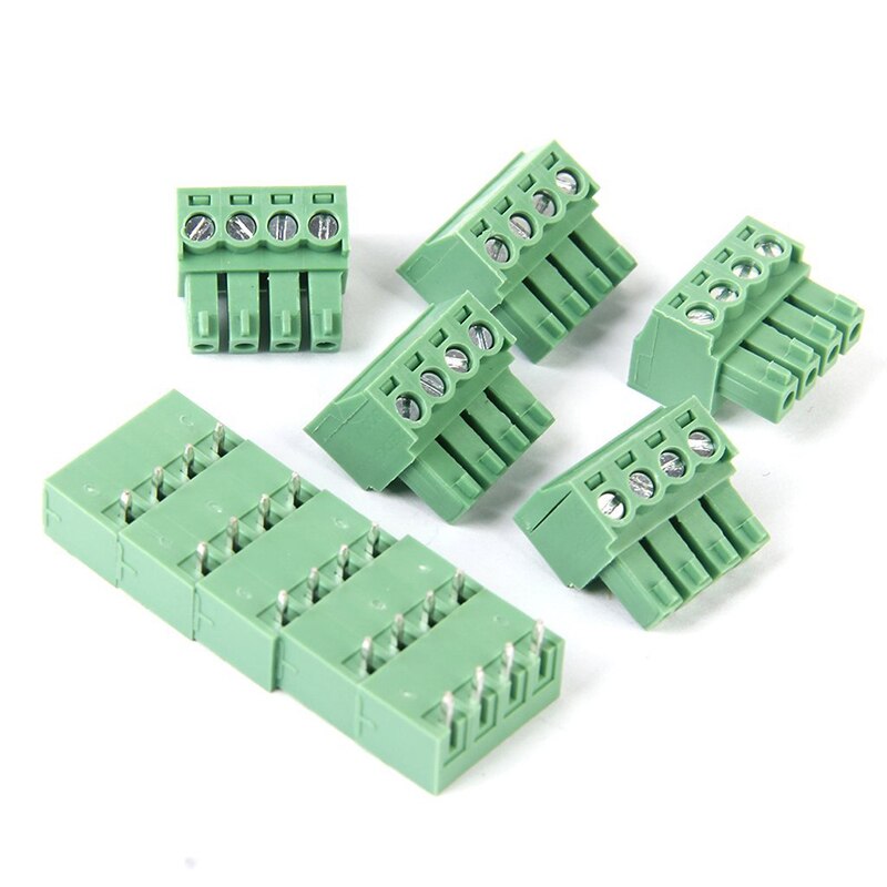 5 pieces 4-pin connector with screw terminals PCB mounting DT