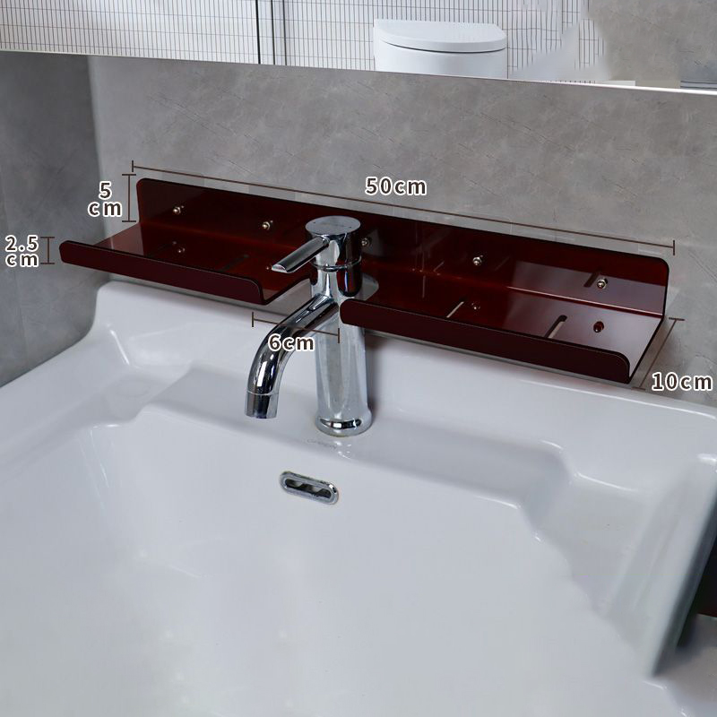 Acrylic Bathroom Shelf Organizer Over The Faucet,Bathroom Sink Shelf Over Faucet,Countertop Organizer Kitchen Above Sink Rack: Rose Gold