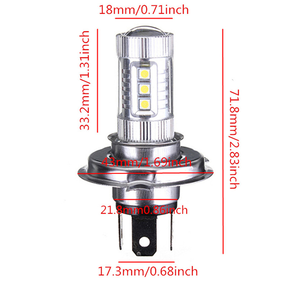H4 Super White LED Headlight Bulb 6000-6500K High Low Beam LED Headlight IP67 Waterproof Auto Headlight 4000LM 80W 12V