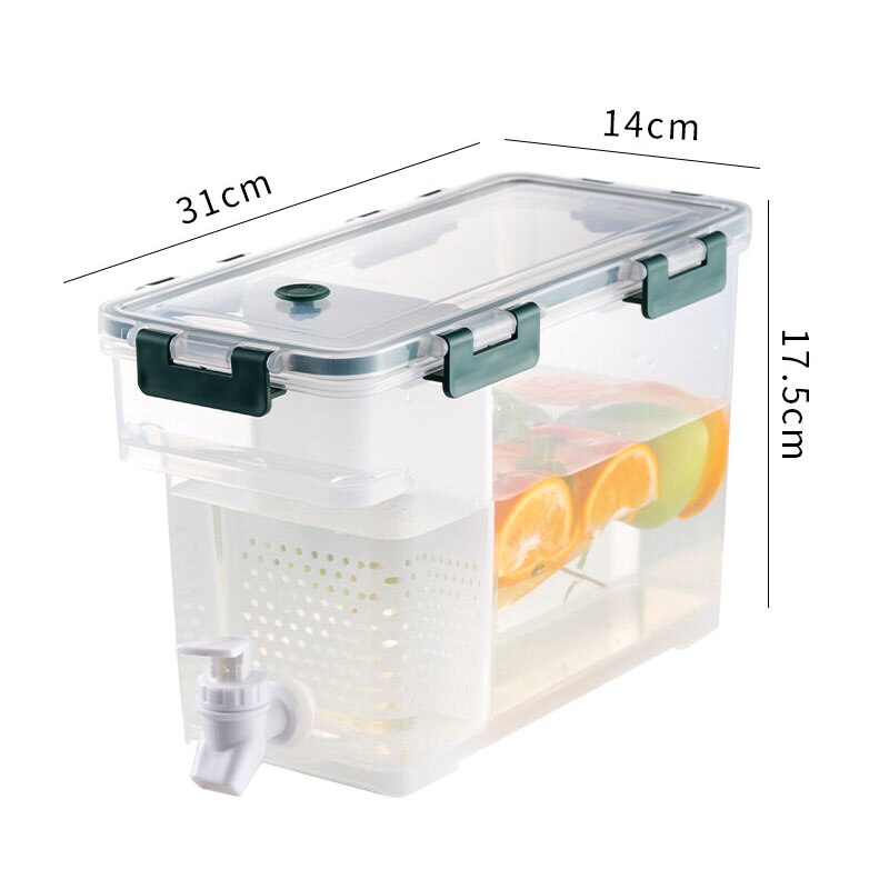 Jug With Tap Cold Water Container Bottle Tap Dispenser Kettle Lemonade Withtap Dispenser For Beverage Cold Water Jug Cold Kettle: GN