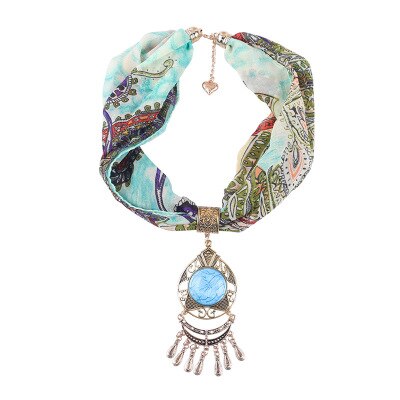NEUE Anhänger Halsketten Chiffon Schmuck Schal Frau/Damen Jahrgang Lange Quaste Halsband Schal Boho Foulard Weibliche: 7