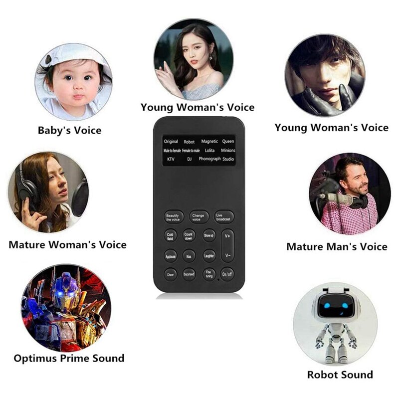 Voice Changer,Voice Changer Handheld Microphone Voice Changer Sound Effect Machine KTV, DJ, Phonograph, Recording Studio