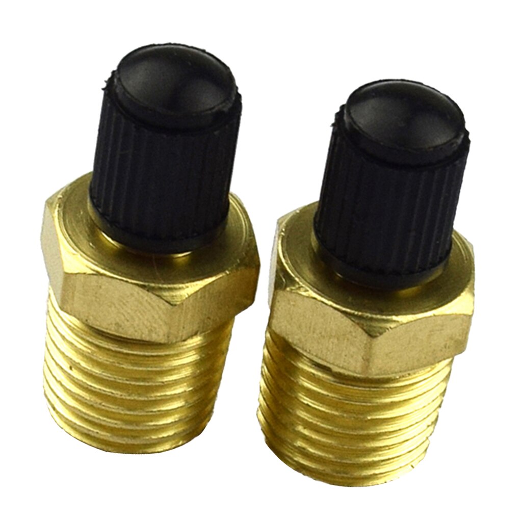 Válvula de llenado de tanque de compresor de aire de latón NPT, accesorios para neumáticos de rueda de coche, 1/4 ", 2 Uds.,