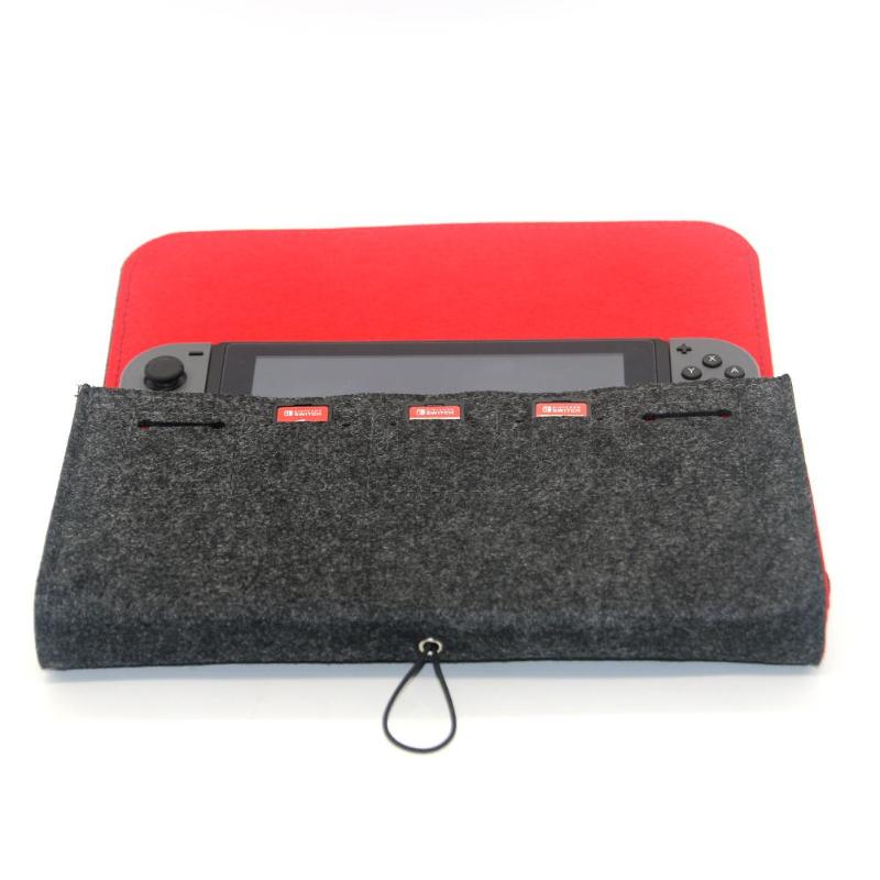 Felt Storage Bag Case Carrying Case Compatible with Nintend Switch Console Games and accessories