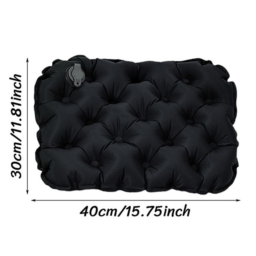 Aufblasbares Sitzkissen Leichtes Camping kissen polster Tragbares Sport camping sitzkissen Stadions itz Arbeitsplatz stuhl matte: Black