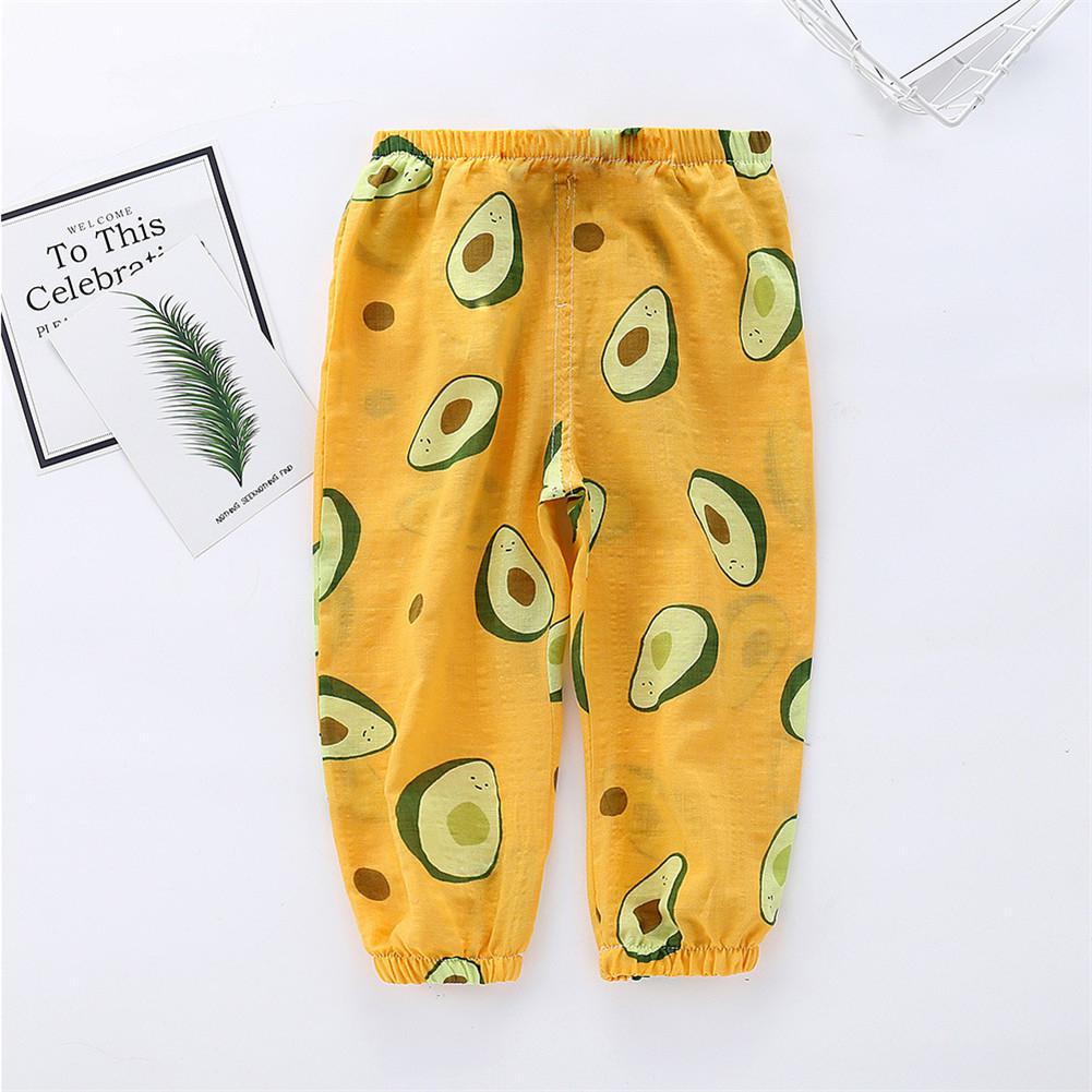 DishyKooker niños Mosquito Control pantalones de algodón para chicos de verano de las niñas de impresión pantalones sueltos Ramdom