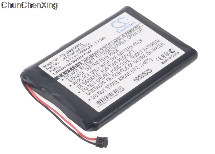 Cameron Sino GPS Battery - 1000mAh Rechargeable for Garmin Edge 800, 810