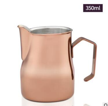 1pc 350ml Coffee Pitcher Barista Craft Coffee Stainless steel coffee art: coppery-350ml