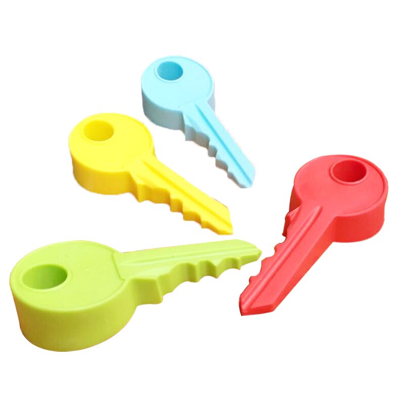 Silicone Rubber Door Stopper Cute Key Style Home Decor Finger Safety Protection Wedge Kid Baby Safe Doorstop