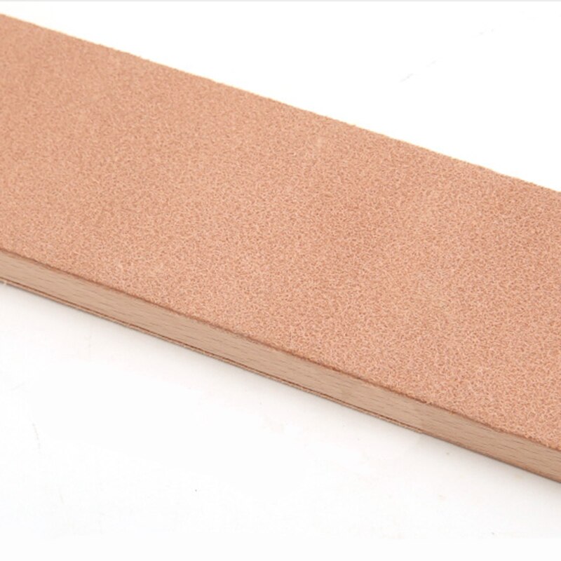Planche à aiguiser le cuir, outil de coupe du cuir à poignée en bois Double face