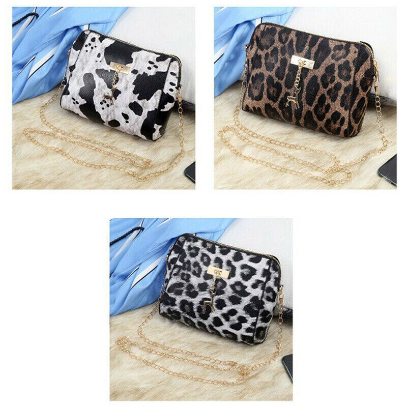 Small Cross Over Body Bag Ladies Leopard Shoulder Bag Handbag Purse Women Messenger Satchel