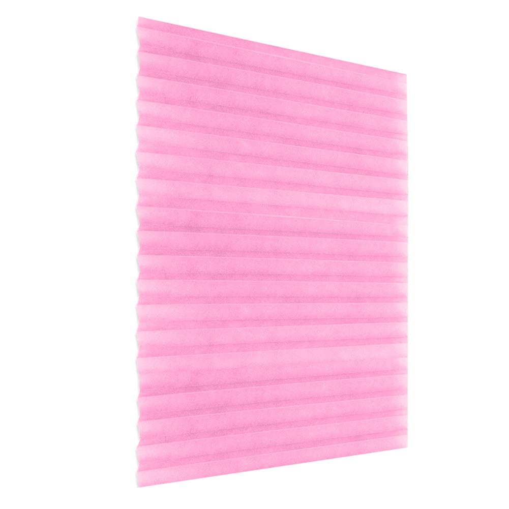 Self-Adhesive Pleated Blinds Half Blackout Curtains for Bathroom Balcony Shades for Living Room Window Coffee Door House Decor: Pink / 60X150cm