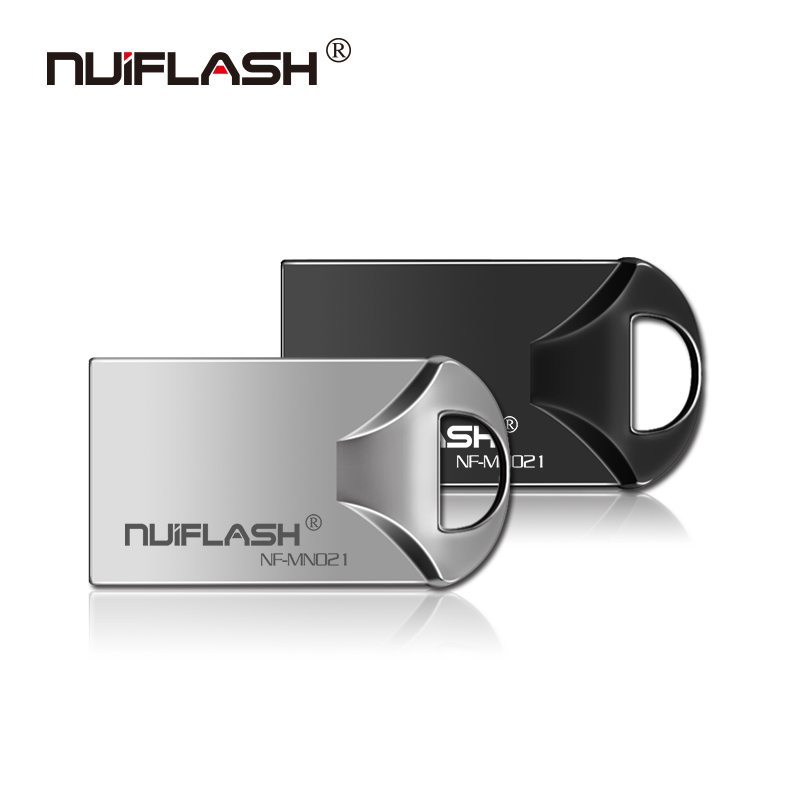 Metal Pendrive 32GB 64GB USB Flash 4GB 8GB 16GB USB Stick 128GB metal U disk Key Ring Memory Storage for computer