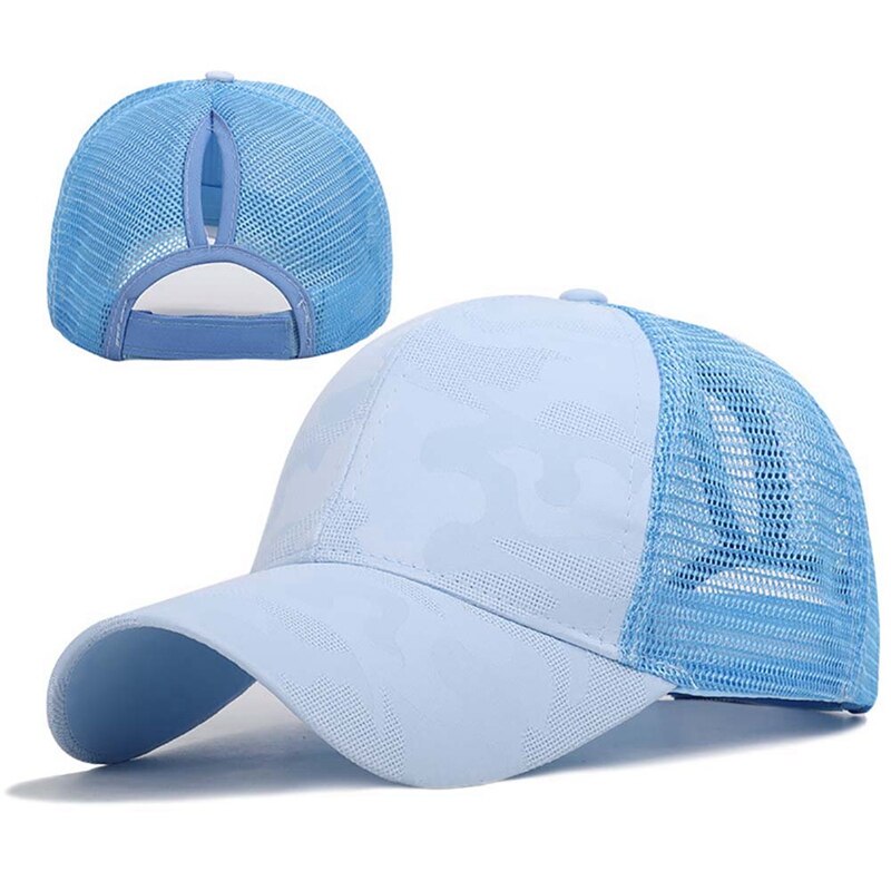 Paardenstaart tennispet dames meisje verstelbare ademende zomer effen snapback katoenen hoeden casual sportpetten: 2