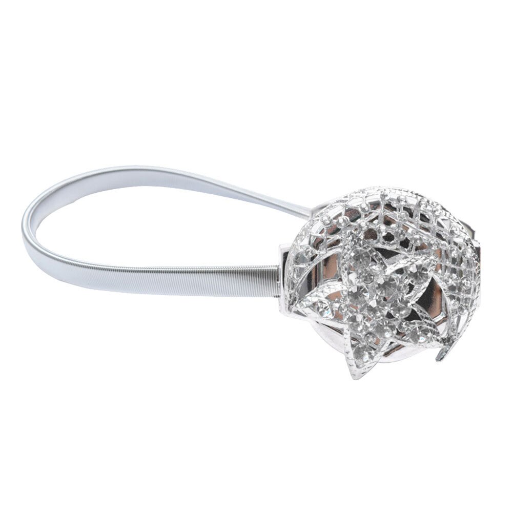 księżyc gwiazda magnetyczny sznurek robić zasłony klamra uchwyt Tieback pasek pas robić dekoracji wnętrz akcesoria dekoracyjne robić zasłna trwałe: biały