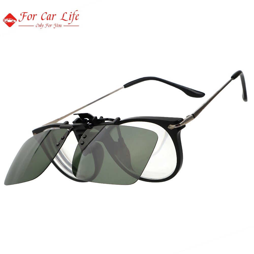Car Driver Goggles Anti-UVA UVB Polarized Sun Glasses Driving Night Vision Lens Clip On Sunglasses Interior Accessories
