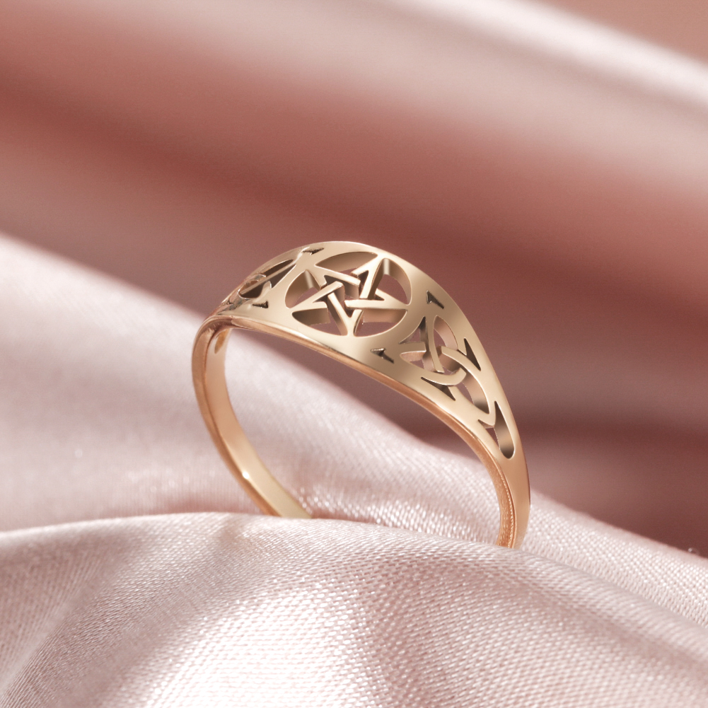 Skyrim – bague pentagramme étoile en acier inoxydable, nœud irlandais, pour femmes et hommes, amulette surnaturelle Wicca, bijoux , , 2025