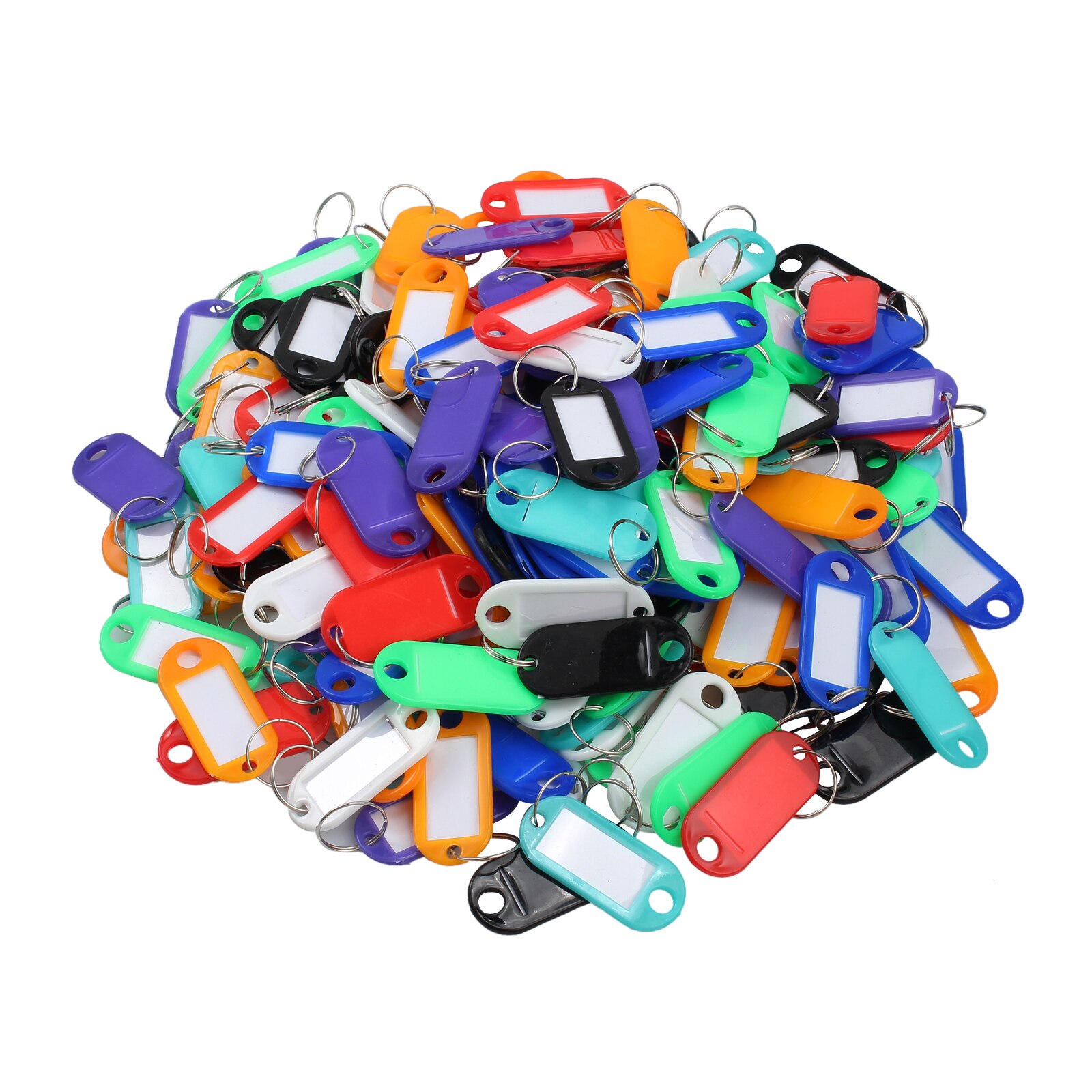 Tanice 200 stuks plastic mix kleur sleutel identificatielabels labels met sleutelring splitringen merk bagage kleding identificatielabels labels 5cm*2.2cm