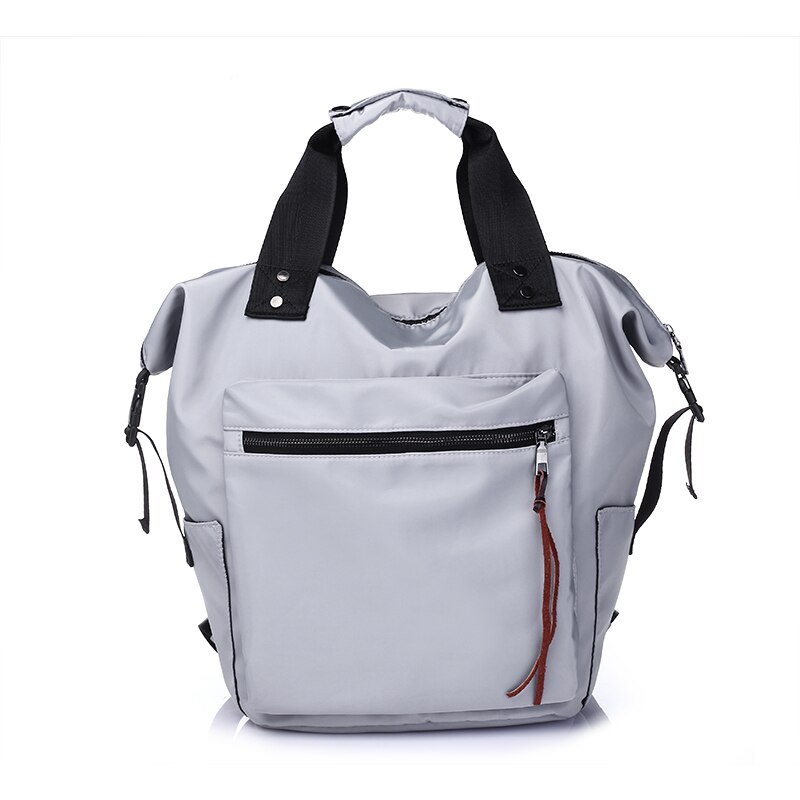 TTOU Nylon sac à dos femmes sacs à dos décontractés dames haute capacité retour au sac d'école adolescentes voyage étudiants Mochila Bolsa: Grey