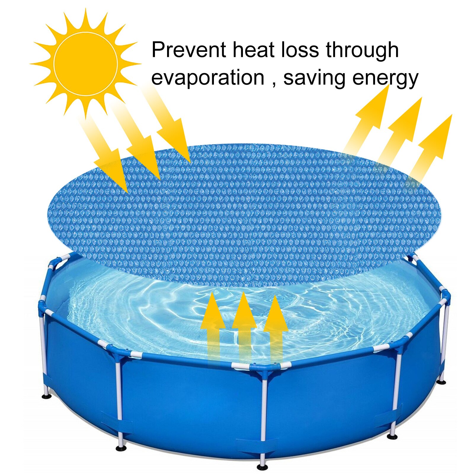 Swimming Pool Cover Rectangular/Round Solar Summer Waterproof Pool Tub Dust Outdoor PE Bubble Film Blanket Accessory Pool Cover