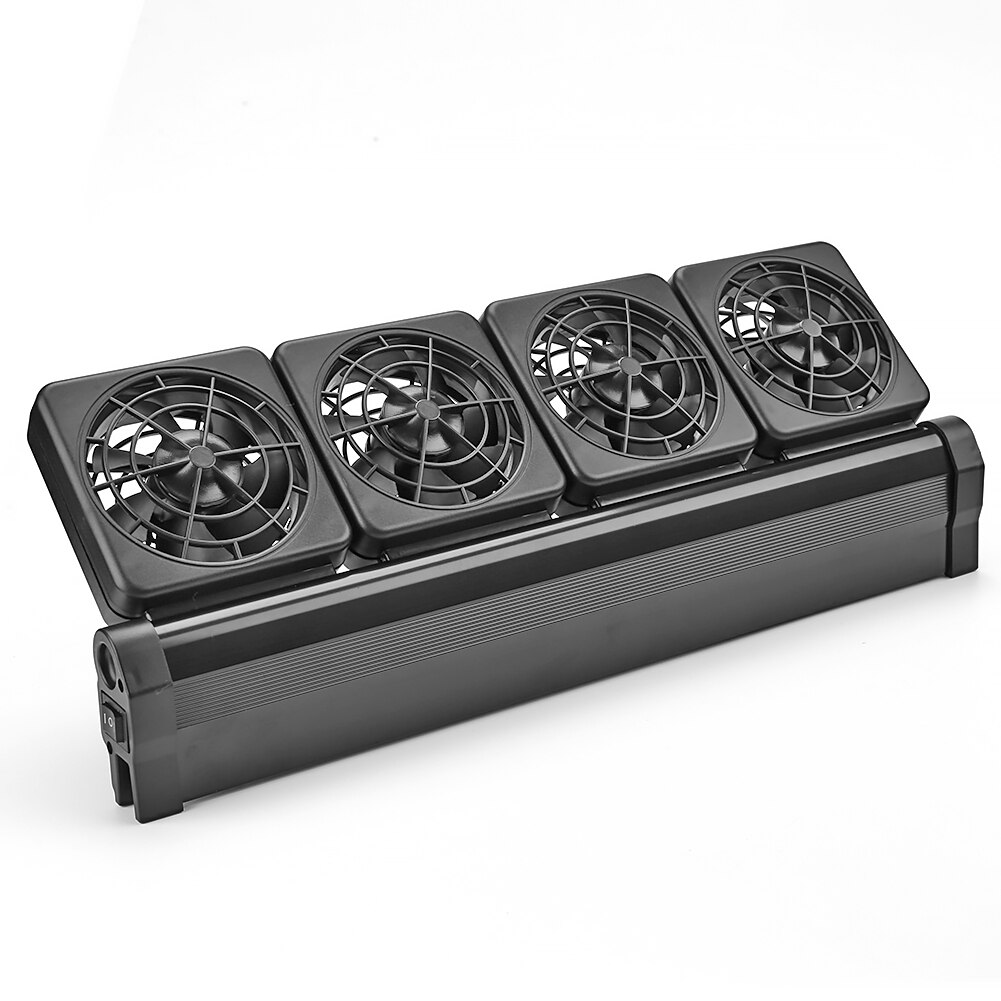 Mini Aquarium Fast Cooling Fan Farming Fish Tank Adjustable Aquarium Temperature Controller Low Noise Chiller Fan: EU 4 Fans