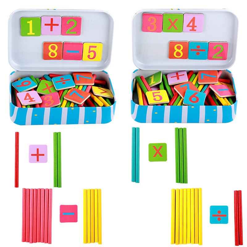 Wooden Magnetic Digital Counting Stick Educational Toys for Children Baby Mathematics Arithmetic Early Learning Education Toy