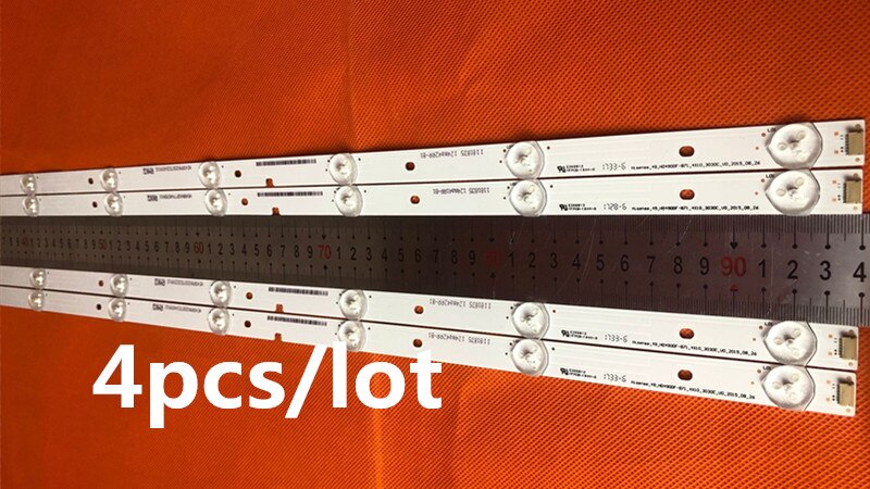 1 set = 4 pieces HISENSE_49_HD490DF-B71_4X10_3030C 124MA31RR-B1 HE49RFKQ1X70 LSC490FN03 49EQX10 49CFS71 HD490DF-B71 HD490DF-S10