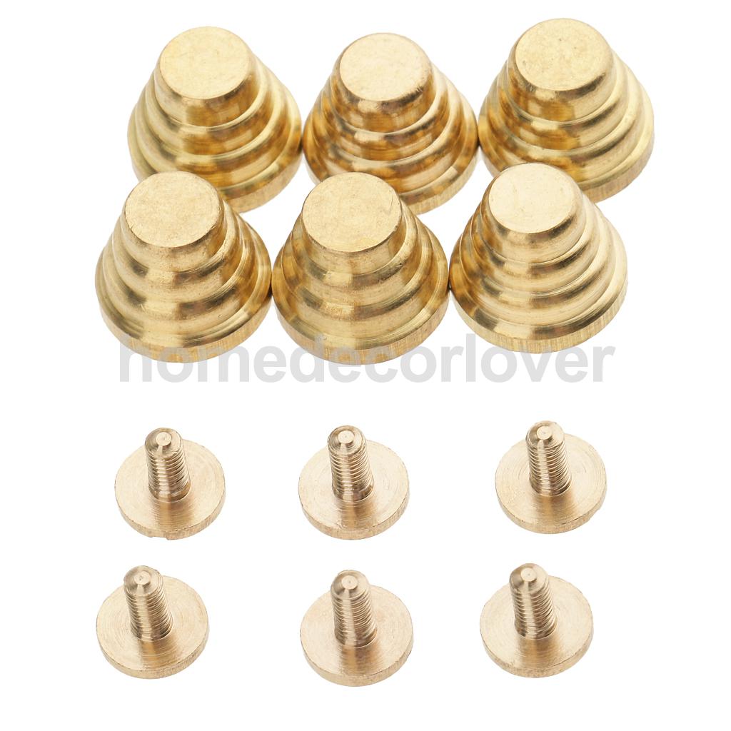 18 Stuks Leathercraft Massief Messing Schroef Paddestoel Nagel Stud Klinknagel Accessoire