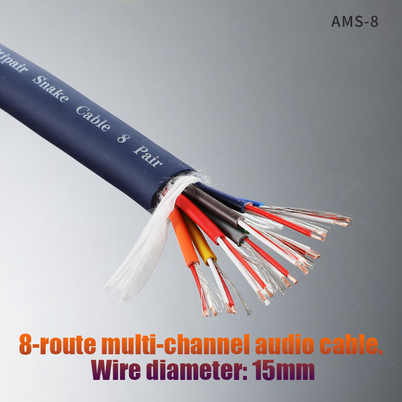 1/2/3/4/5/6-10m XLR Microfoon Kabel 2/4/8/12/16/24 meerkanaals Kabel Audio Luidspreker Podium Signaal Multicore Kabel: WHITE / < =0.5m