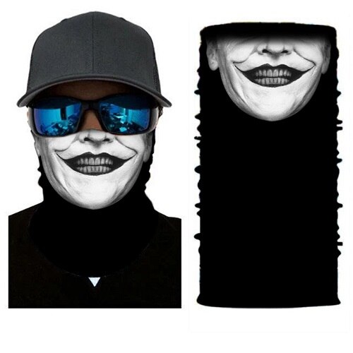 2021 3D czaszki twarze szalik odkryty wielofunkcyjny mężczyźni magia zmienny szyi Tube Snood Bandana cieplej Unisex szaliki obóz turystyczny