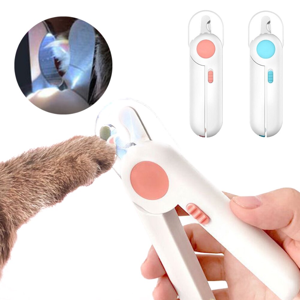 Pet Hond Kat Nagelknipper Bloed-Proof Manicure Nagels Schaar Met Super Heldere Led-verlichting Pet Grooming Supplies