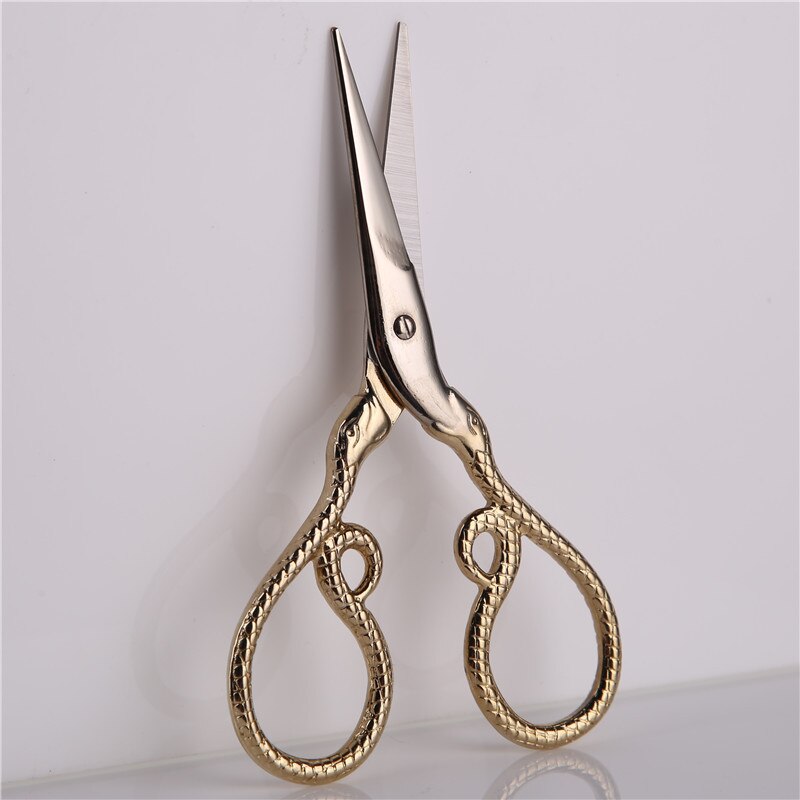 Forbici da cucito per modellismo zodiacale cinese forbici da ricamo Vintage ▾ strumenti per cucire forbici decorativo dorate in acciaio inossidabile: Snake