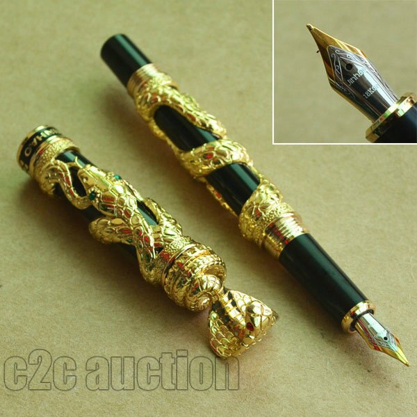 Jinhao X750 Fountain Pen 3-Pack - Medium 18K Gold-Plated Nib, Colors: Black, Purple, Pink, With Converters & Pen Pouches